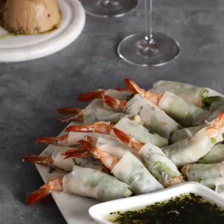 Rollos de langostino